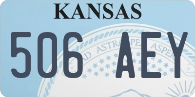 KS license plate 506AEY