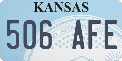 KS license plate 506AFE