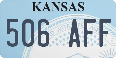 KS license plate 506AFF