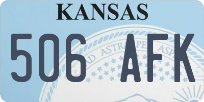 KS license plate 506AFK