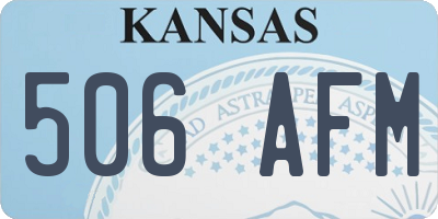 KS license plate 506AFM