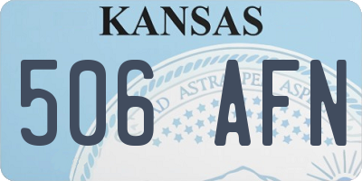KS license plate 506AFN
