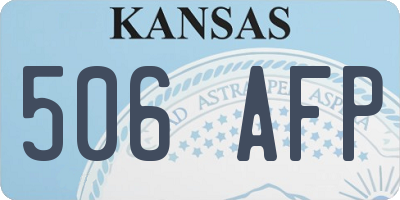 KS license plate 506AFP