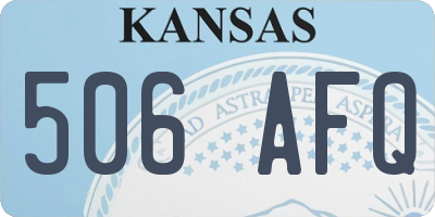 KS license plate 506AFQ