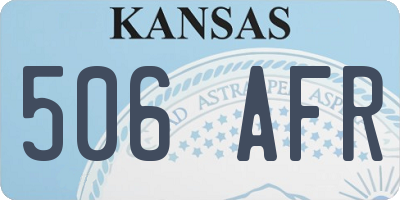 KS license plate 506AFR