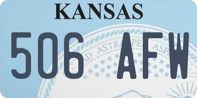 KS license plate 506AFW