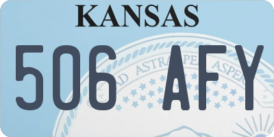 KS license plate 506AFY