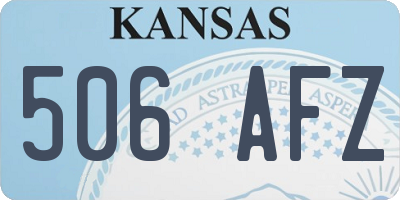 KS license plate 506AFZ