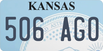 KS license plate 506AGO
