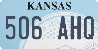 KS license plate 506AHQ