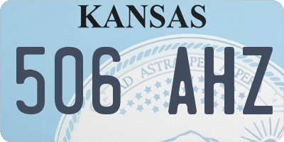 KS license plate 506AHZ