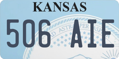 KS license plate 506AIE