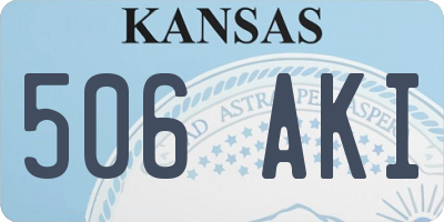 KS license plate 506AKI