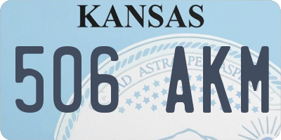 KS license plate 506AKM