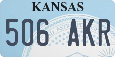 KS license plate 506AKR