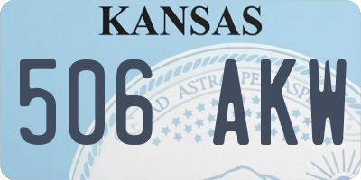 KS license plate 506AKW