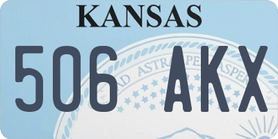 KS license plate 506AKX