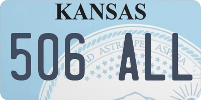 KS license plate 506ALL