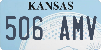 KS license plate 506AMV