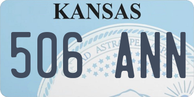 KS license plate 506ANN