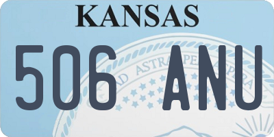 KS license plate 506ANU