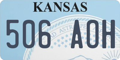 KS license plate 506AOH