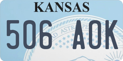 KS license plate 506AOK