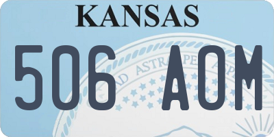 KS license plate 506AOM