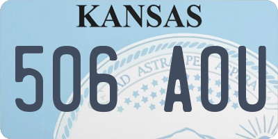 KS license plate 506AOU