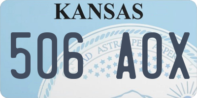 KS license plate 506AOX