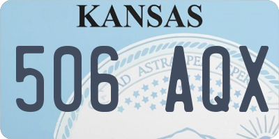 KS license plate 506AQX