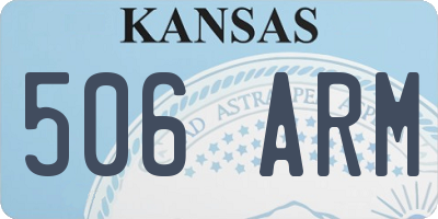 KS license plate 506ARM