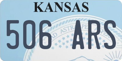 KS license plate 506ARS