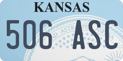 KS license plate 506ASC