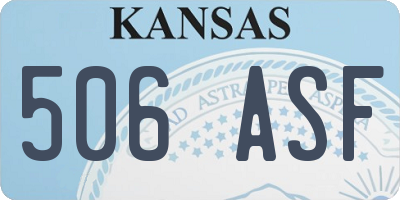 KS license plate 506ASF