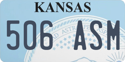 KS license plate 506ASM