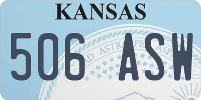 KS license plate 506ASW