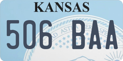 KS license plate 506BAA