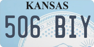 KS license plate 506BIY