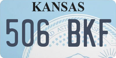 KS license plate 506BKF