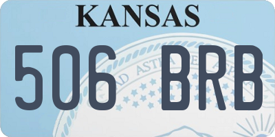 KS license plate 506BRB