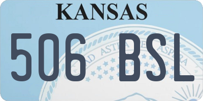KS license plate 506BSL
