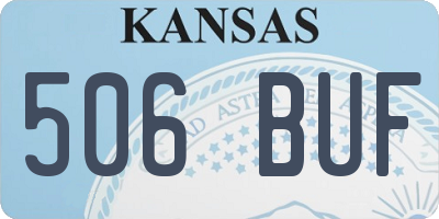 KS license plate 506BUF