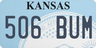 KS license plate 506BUM