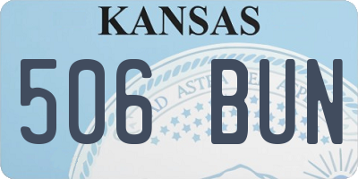 KS license plate 506BUN