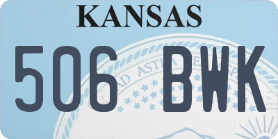 KS license plate 506BWK