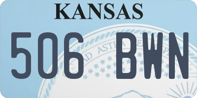 KS license plate 506BWN