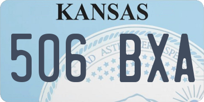 KS license plate 506BXA