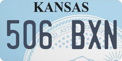 KS license plate 506BXN