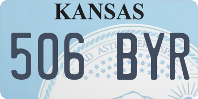 KS license plate 506BYR
